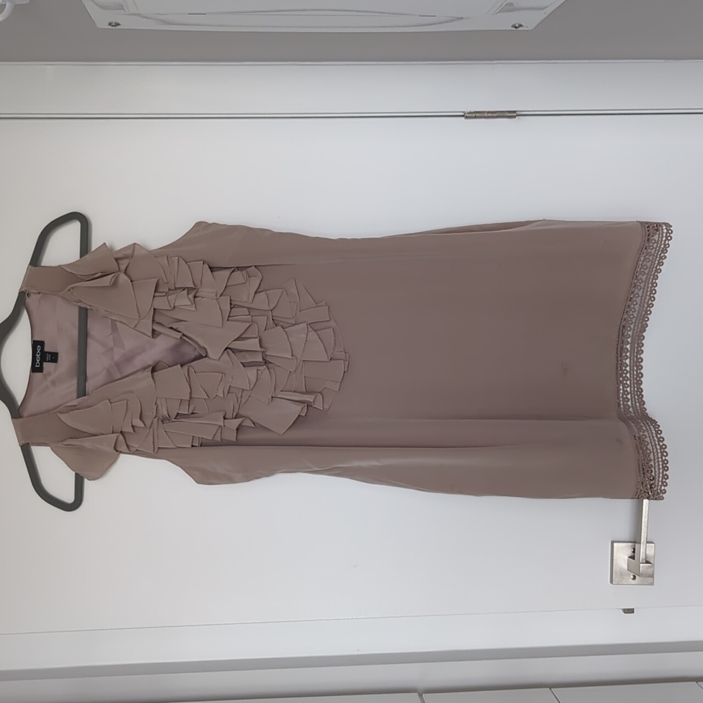 Bebe silk dress with ruffles